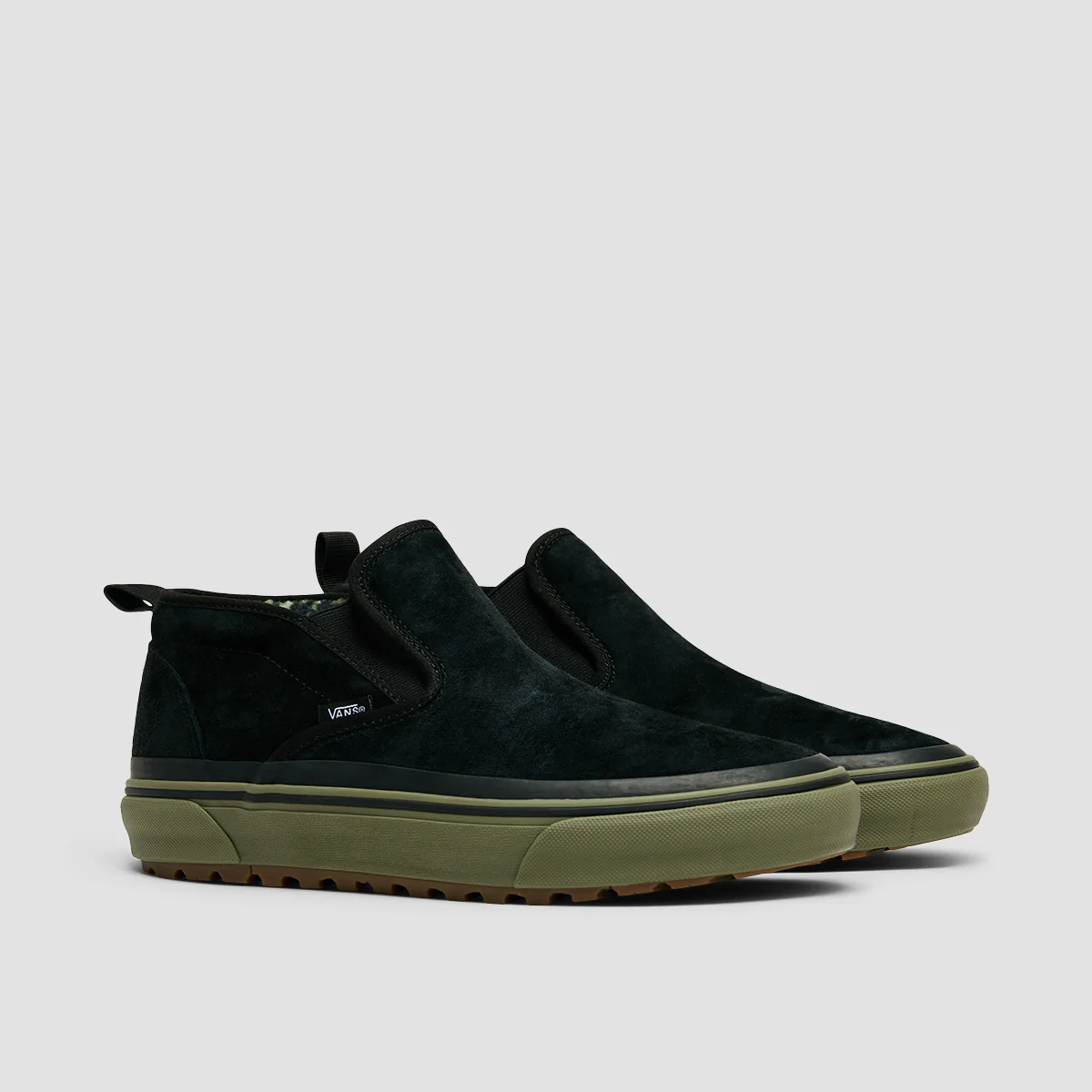 Vans Mid Slip MTE-1 Mid Top Slip On Shoes - Rain Camo Dark Olive - Image 2