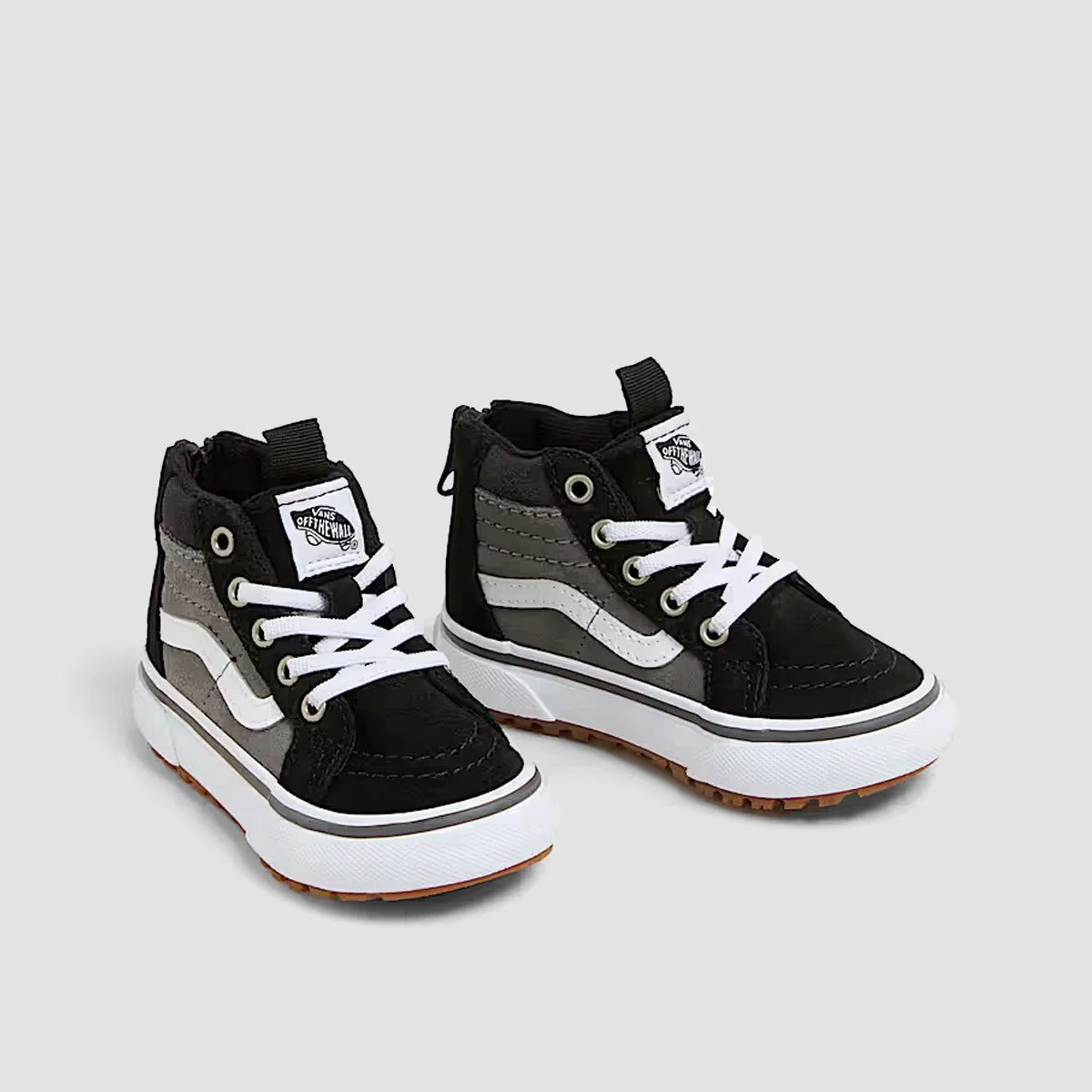 Vans MTE SK8-Hi Zip High Top Shoes - Black/Grey - Kids - Image 2