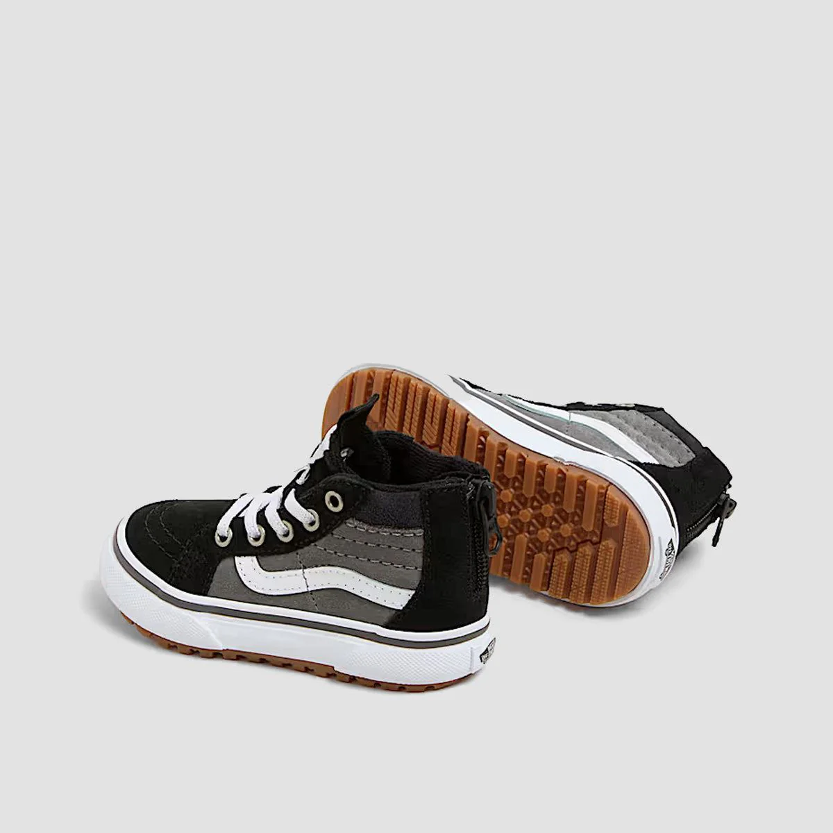 Vans MTE SK8-Hi Zip High Top Shoes - Black/Grey - Kids - Image 3