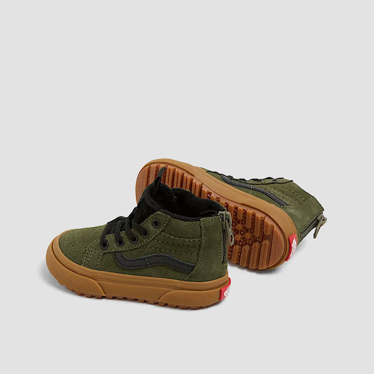 Vans MTE SK8-Hi Zip High Top Shoes - Grape Leaf/Gum - Kids - Image 3