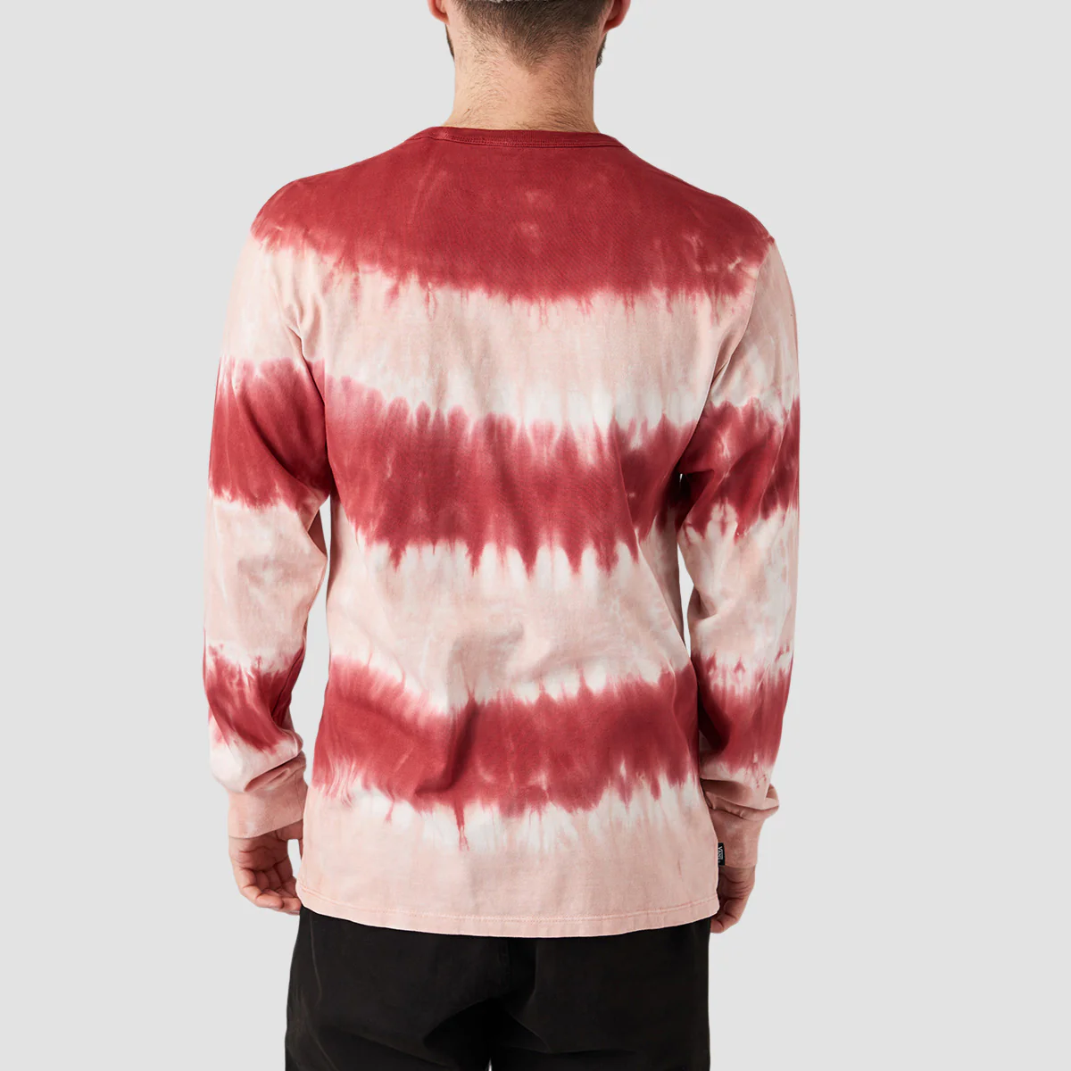 Vans Off The Wall Stripe Tie Dye Longsleeve T-Shirt Syrah - Image 4