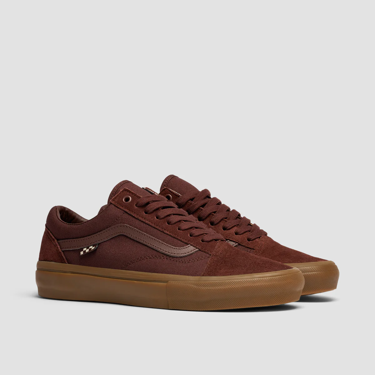 Vans Old Skool Shoes - Dark Red/Gum - Image 2