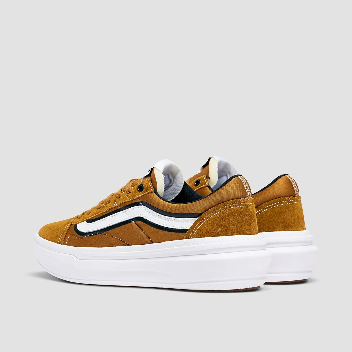 Vans Old Skool Overt CC Shoes - Pop Color Golden Brown/White - Image 3