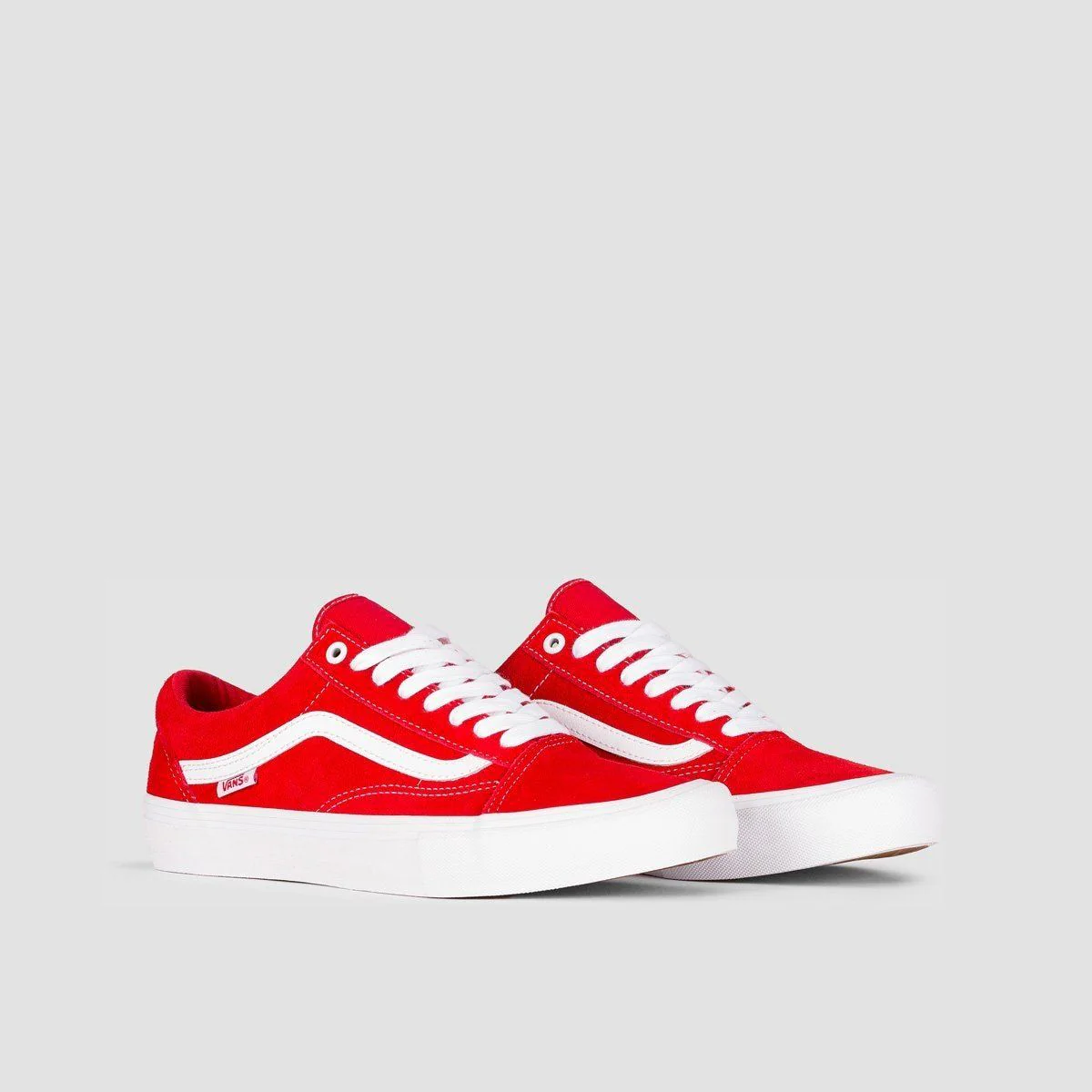 Vans Old Skool Pro Shoes - Suede Red/White - Image 2