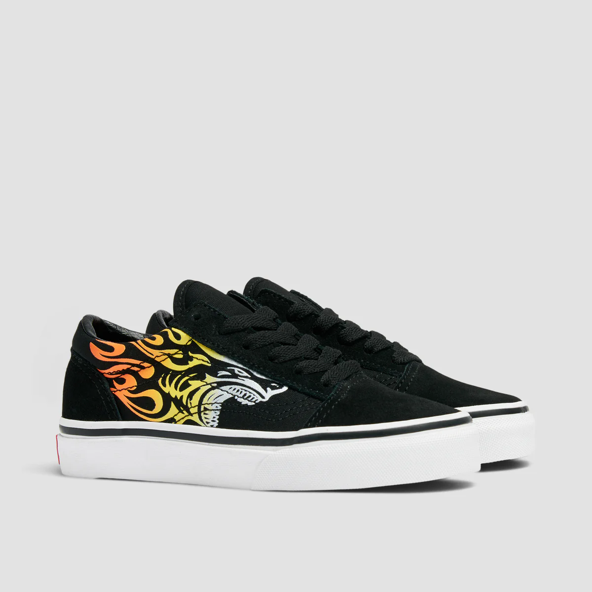 Vans Old Skool Shoes - Ferocious Flame Racing Red/Black - Kids - Image 2