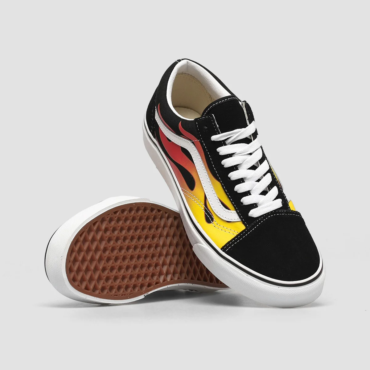 Vans Old Skool Shoes - Flame Black/Black/True White - Image 3