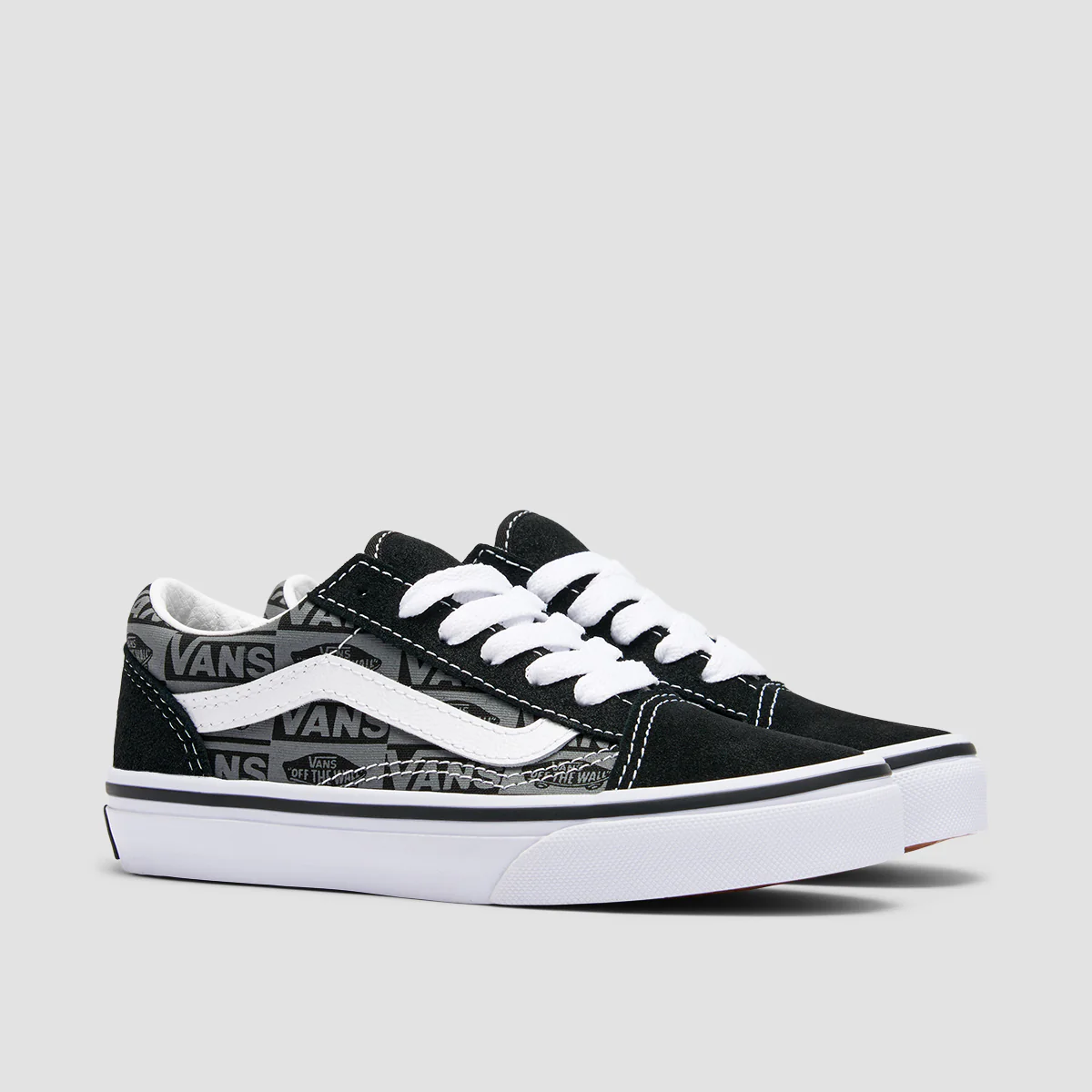 Vans Old Skool Shoes - Logo Black/Grey - Kids - Image 2