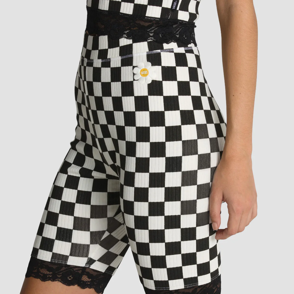 Vans Oversized Floral Legging Shorts Black - Womens - Image 3