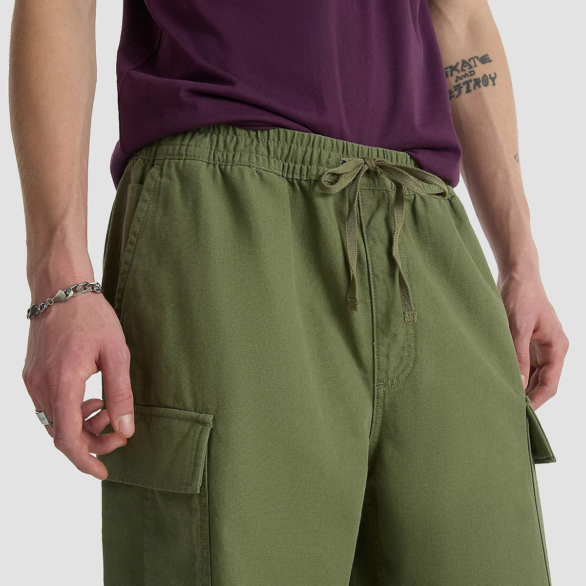 Vans Range Cargo Baggy Tapered Pants Olivine - Image 3