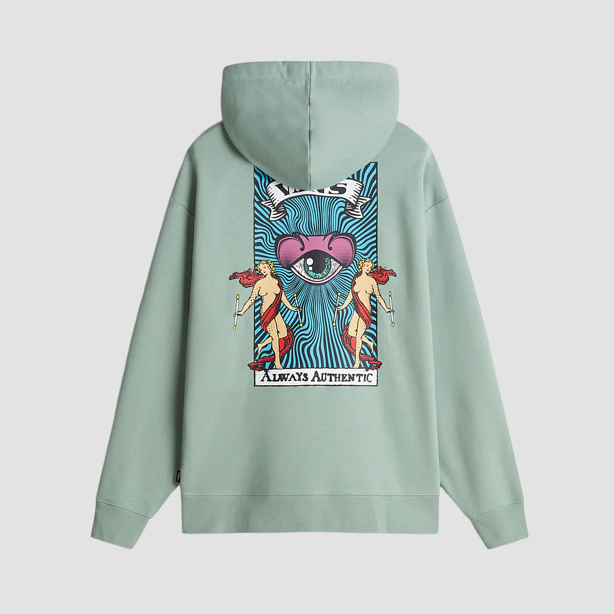 Vans Rotat Oversized Pullover Hoodie Iceberg Green - Womens - Image 3
