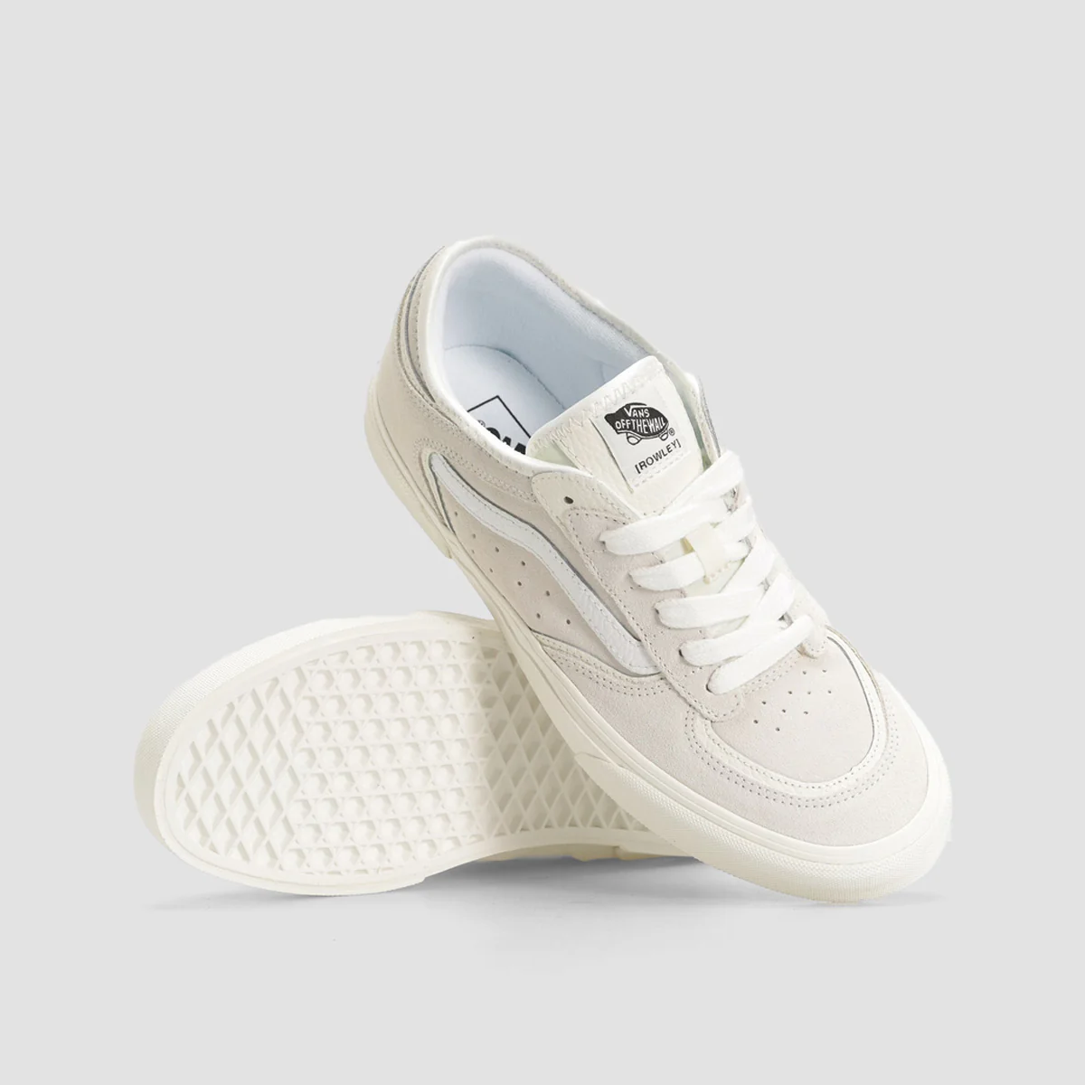 Vans Rowley Classic Shoes - Marshmallow/True White - Image 3