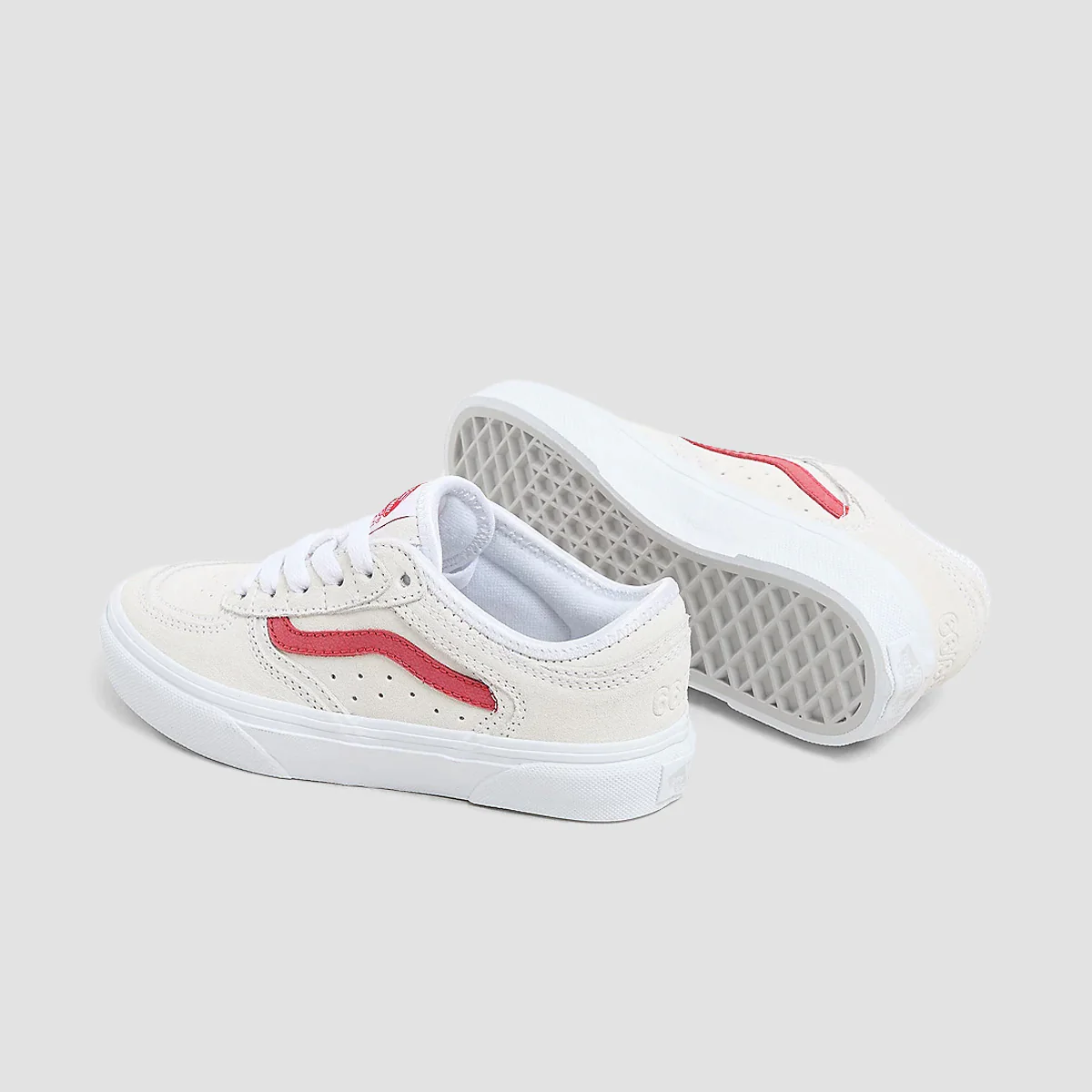 Vans Rowley Classic Shoes - White/Racing Red - Kids - Image 2