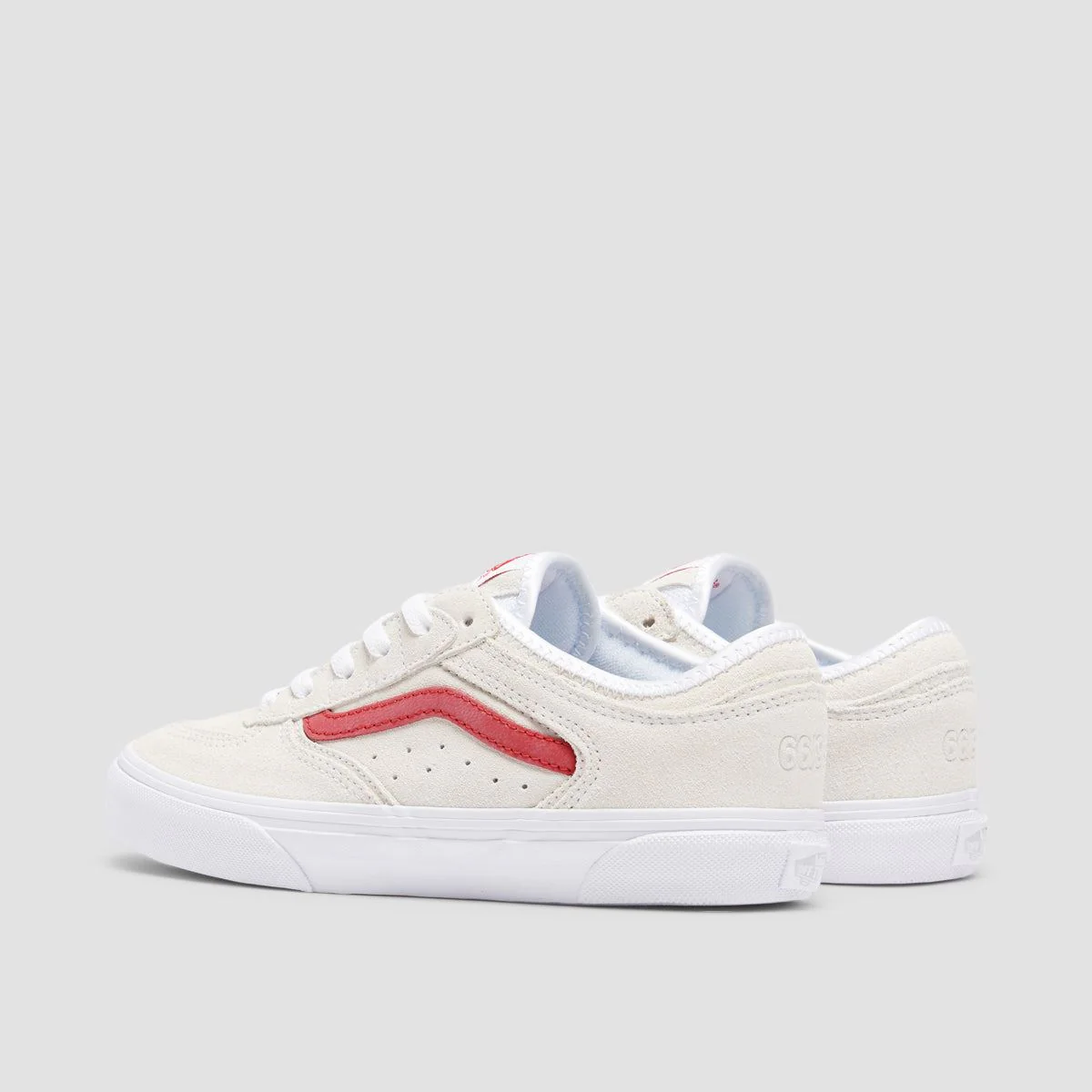 Vans Rowley Classic Shoes - White/Racing Red - Kids - Image 3