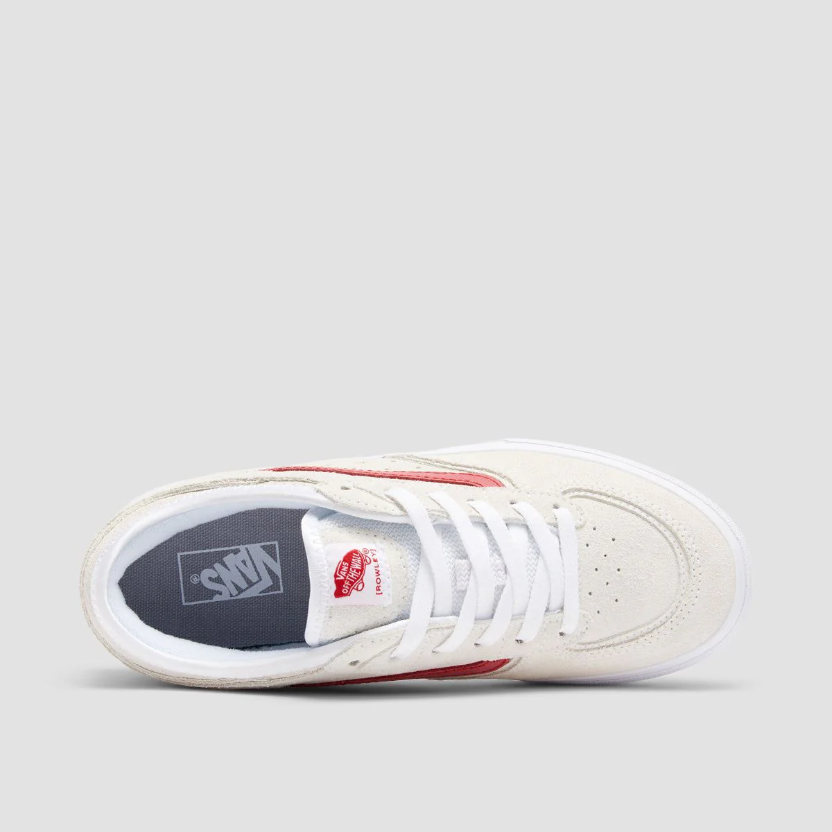 Vans Rowley Classic Shoes - White/Racing Red - Kids - Image 4
