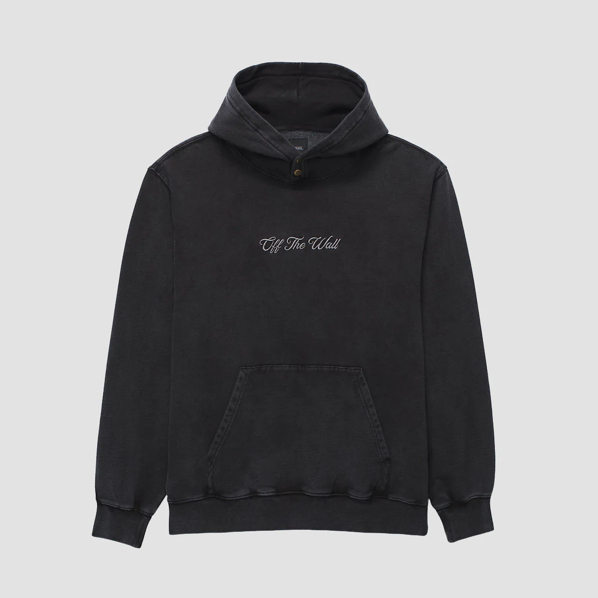 Vans Scripted Double Snap Loose Pullover Hoodie Black - Image 3