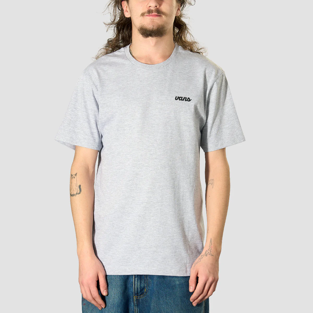 Vans Scripted T-Shirt Athletic Heather/Black