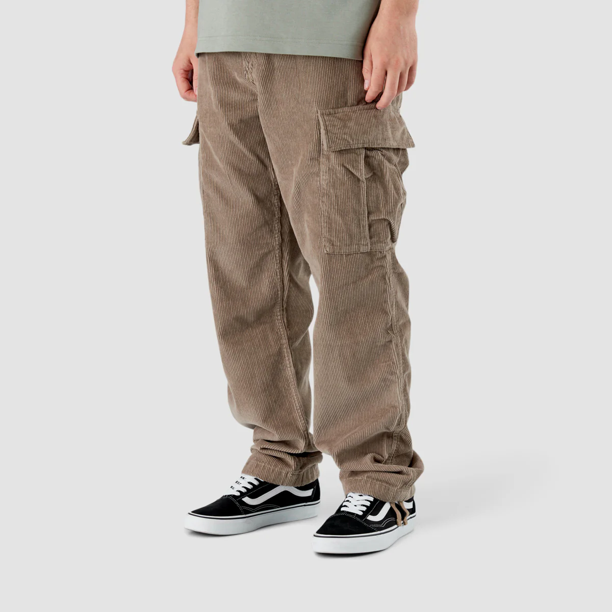 Vans Service Cargo Corduroy Loose Tapered Pants Desert Taupe - Image 2