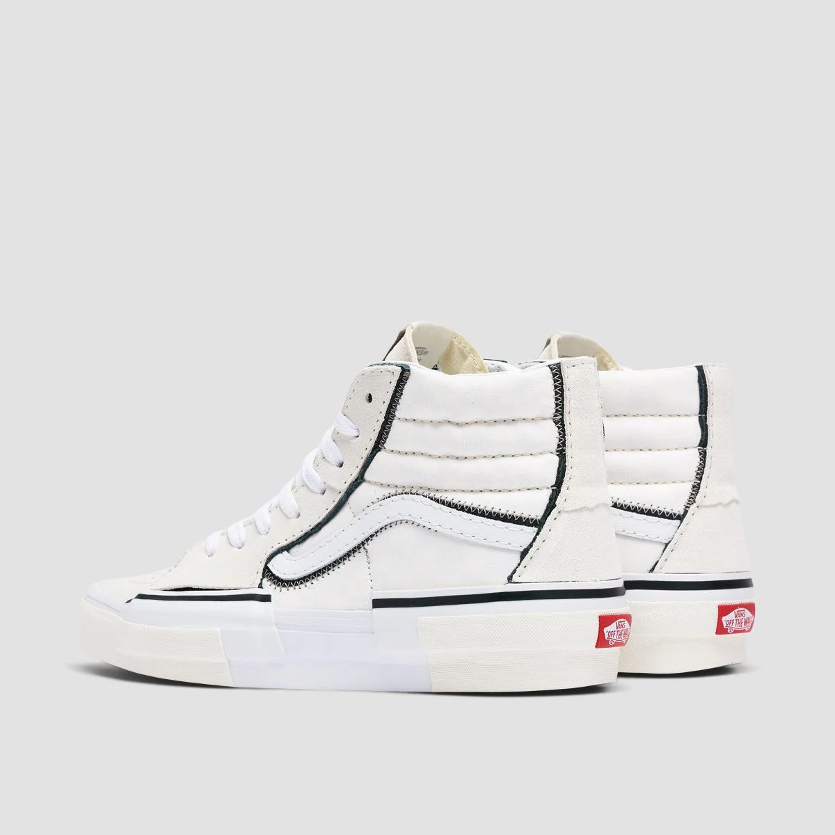 Vans Sk8-Hi Reconstruct High Top Shoes - Marshmallow/White - Image 3