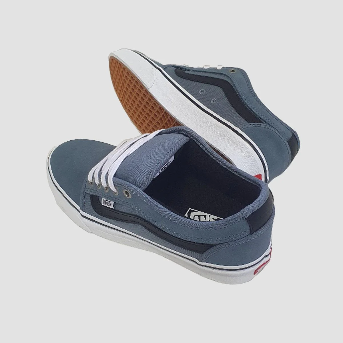 Vans Skate Chukka Low Sidestripe Shoes - Black/Slate Blue - Image 2