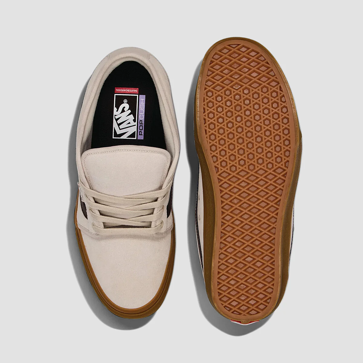Vans Skate Chukka Low Sidestripe Shoes - Taupe Mist - Image 3