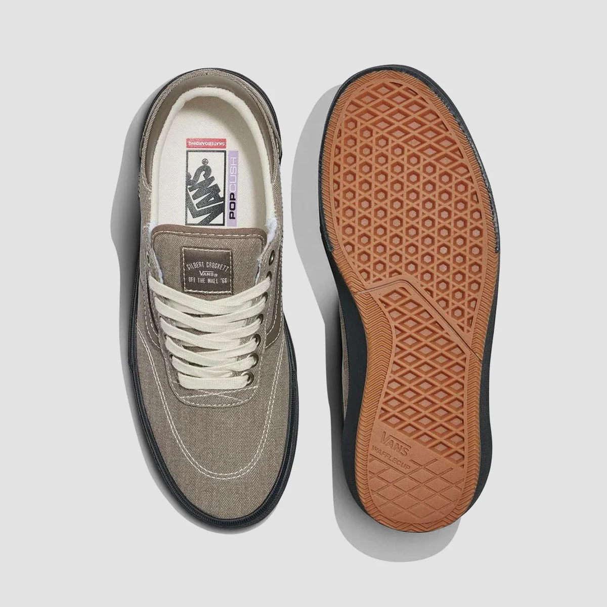 Vans Skate Gilbert Crockett Shoes - Herringbone Black/Walnut - Image 2
