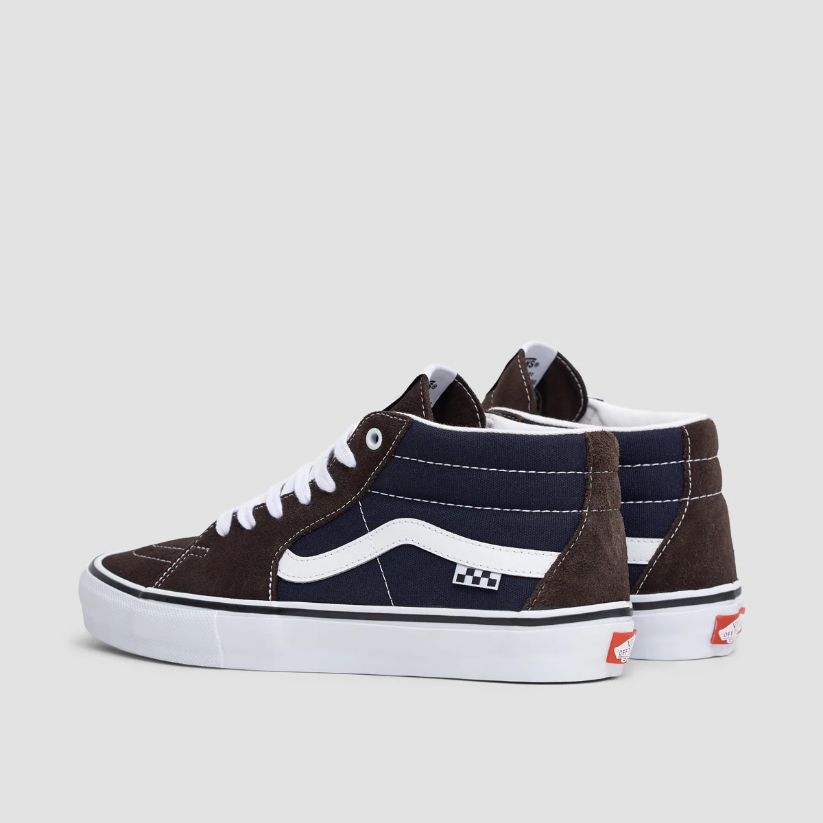 Vans Skate Grosso Mid Shoes - Dark Brown/Navy - Image 3