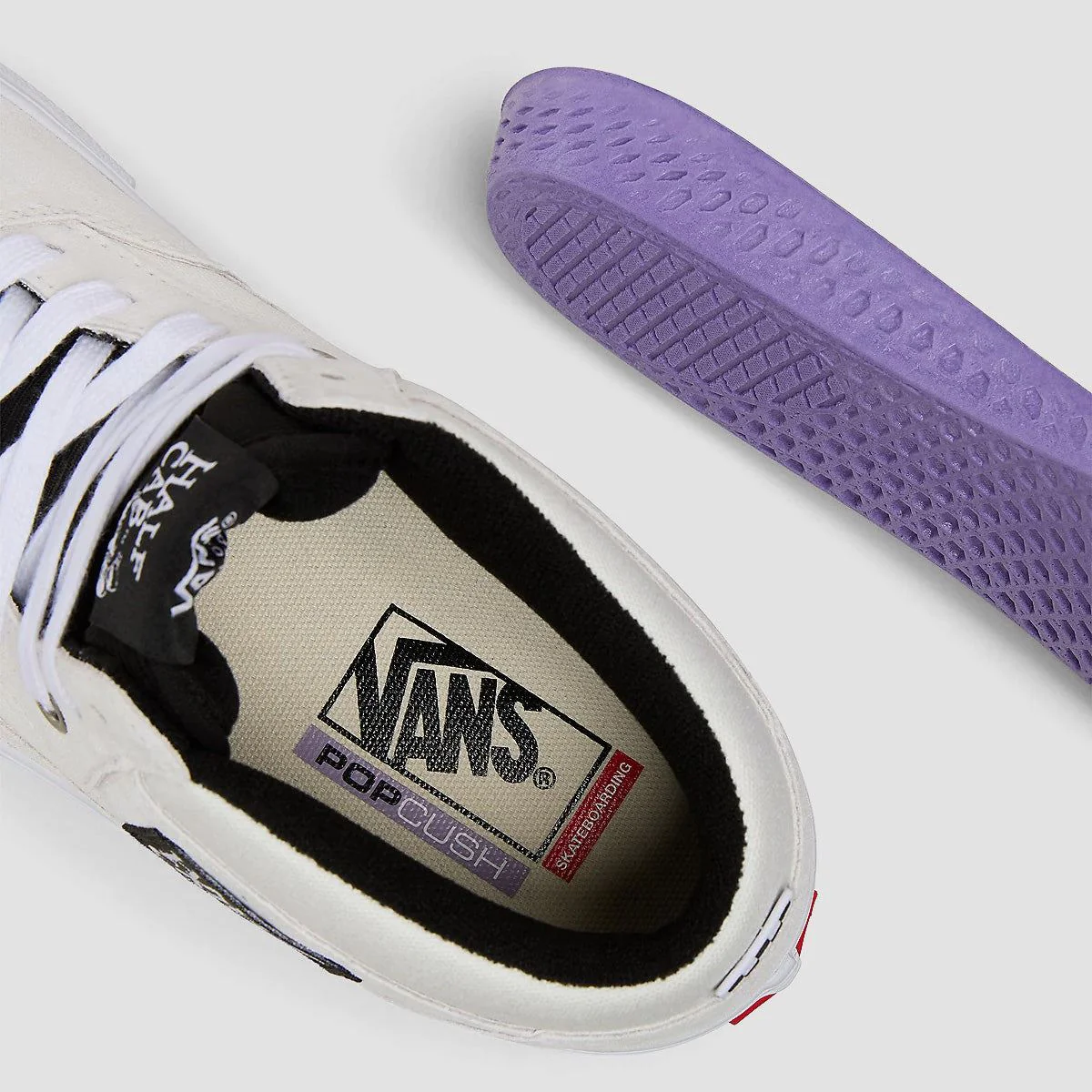 Vans Skate Half Cab Mid Top Shoes - Blanc De Blanc - Image 3