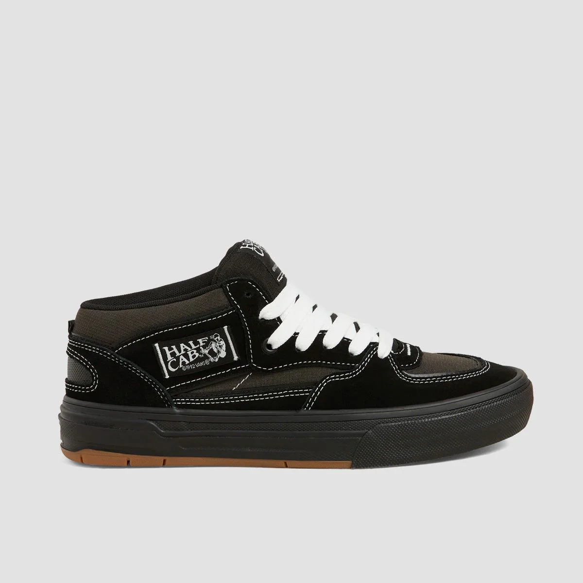 Vans Skate Half Cab WaffleCup Mid Top Shoes - Black/Asphalt