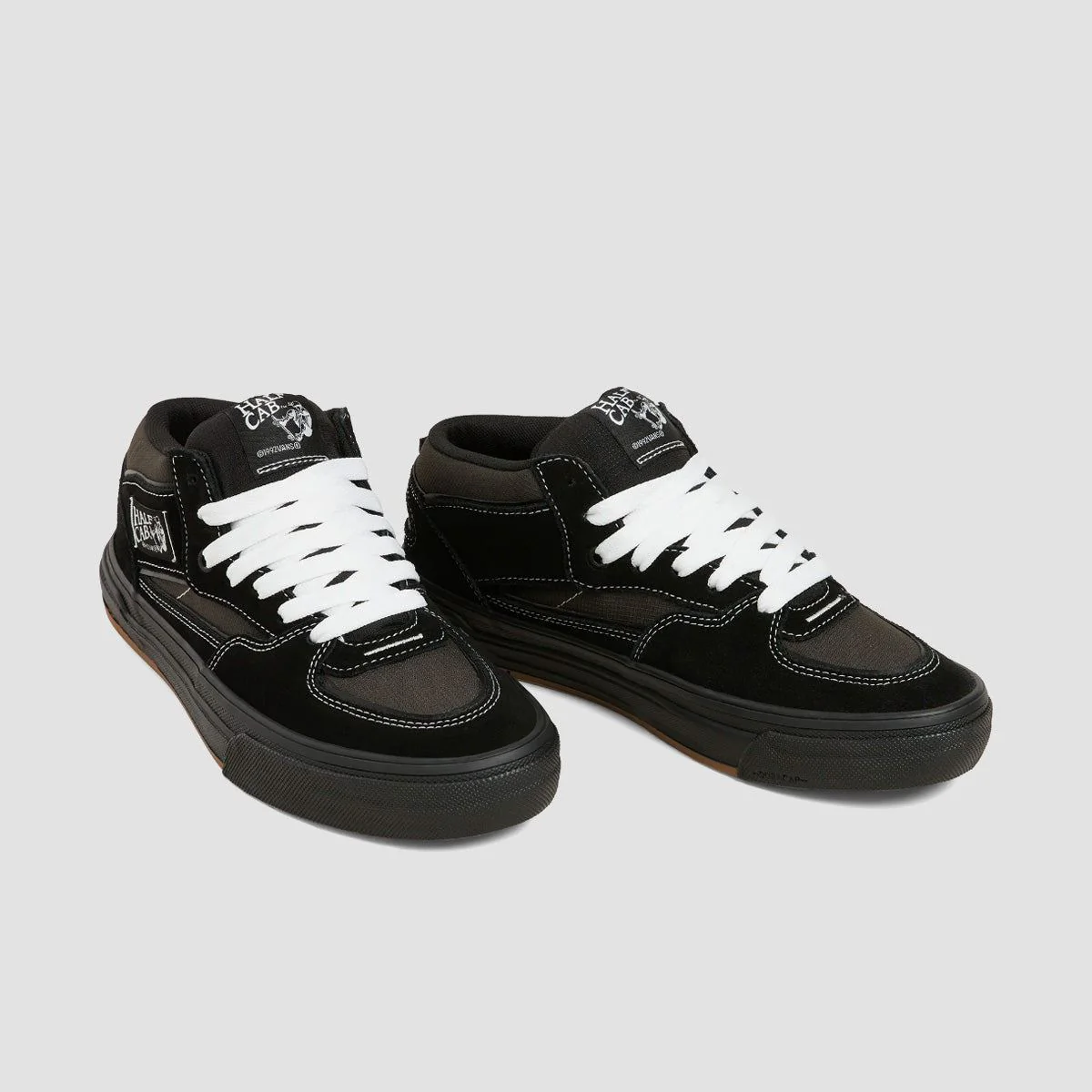 Vans Skate Half Cab WaffleCup Mid Top Shoes - Black/Asphalt - Image 2