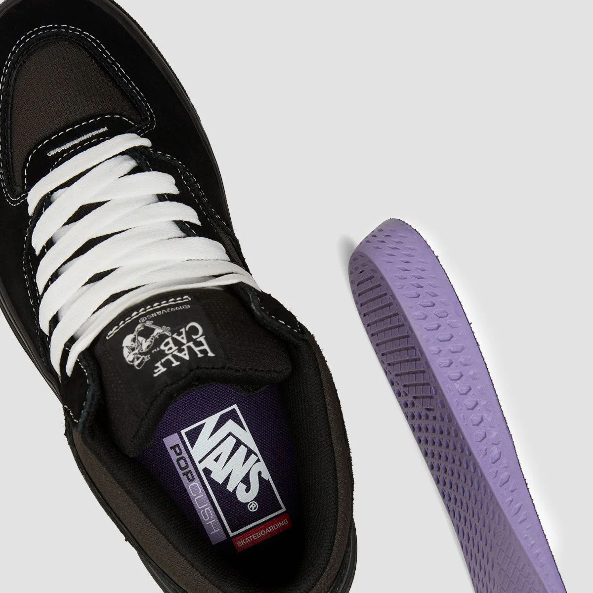 Vans Skate Half Cab WaffleCup Mid Top Shoes - Black/Asphalt - Image 4