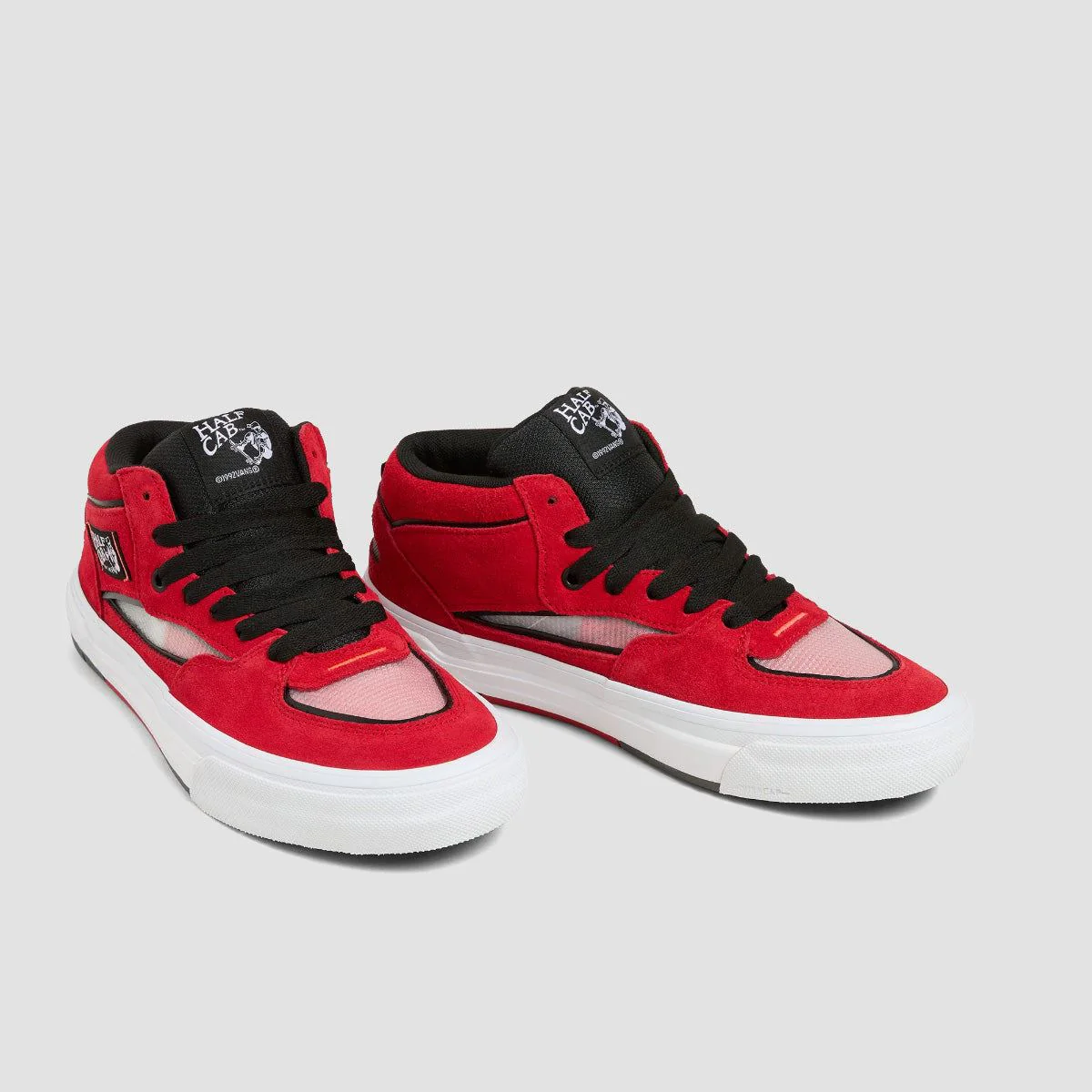 Vans Skate Half Cab WaffleCup Mid Top Shoes - Red/Black/Grey - Image 2