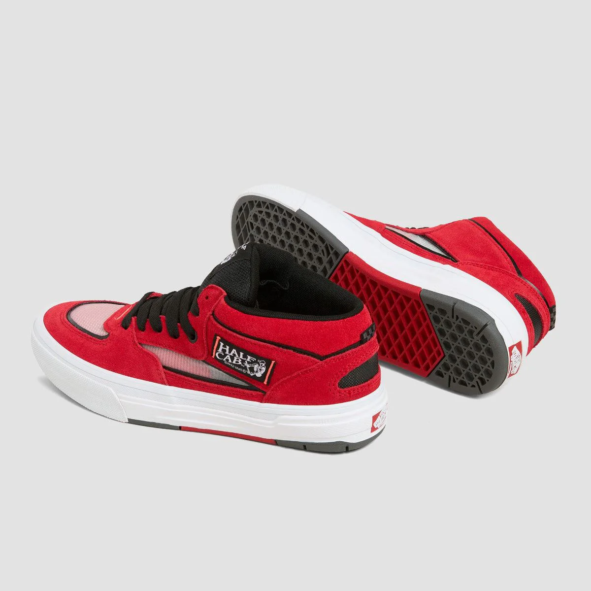 Vans Skate Half Cab WaffleCup Mid Top Shoes - Red/Black/Grey - Image 3