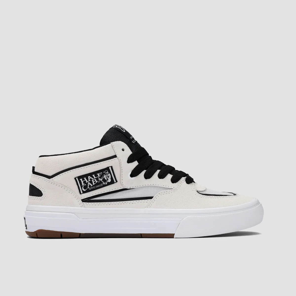 Vans Skate Half Cab WaffleCup Mid Top Shoes - White/Black