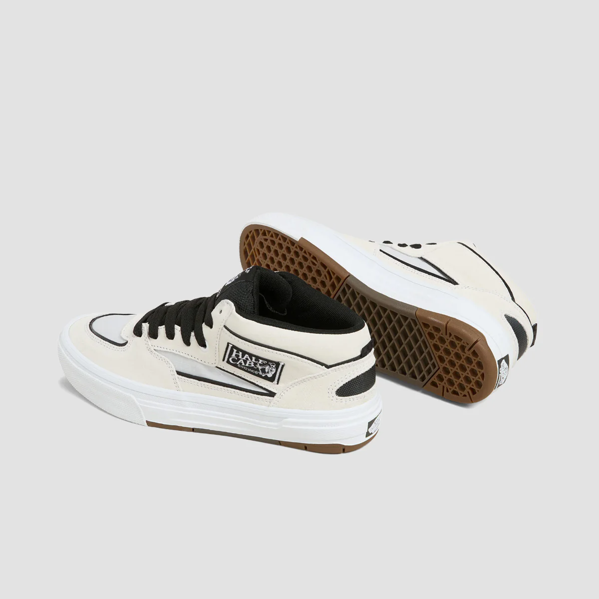 Vans Skate Half Cab WaffleCup Mid Top Shoes - White/Black - Image 2