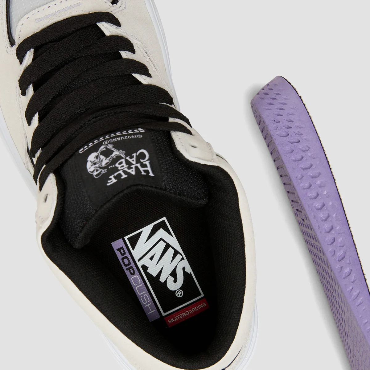 Vans Skate Half Cab WaffleCup Mid Top Shoes - White/Black - Image 3
