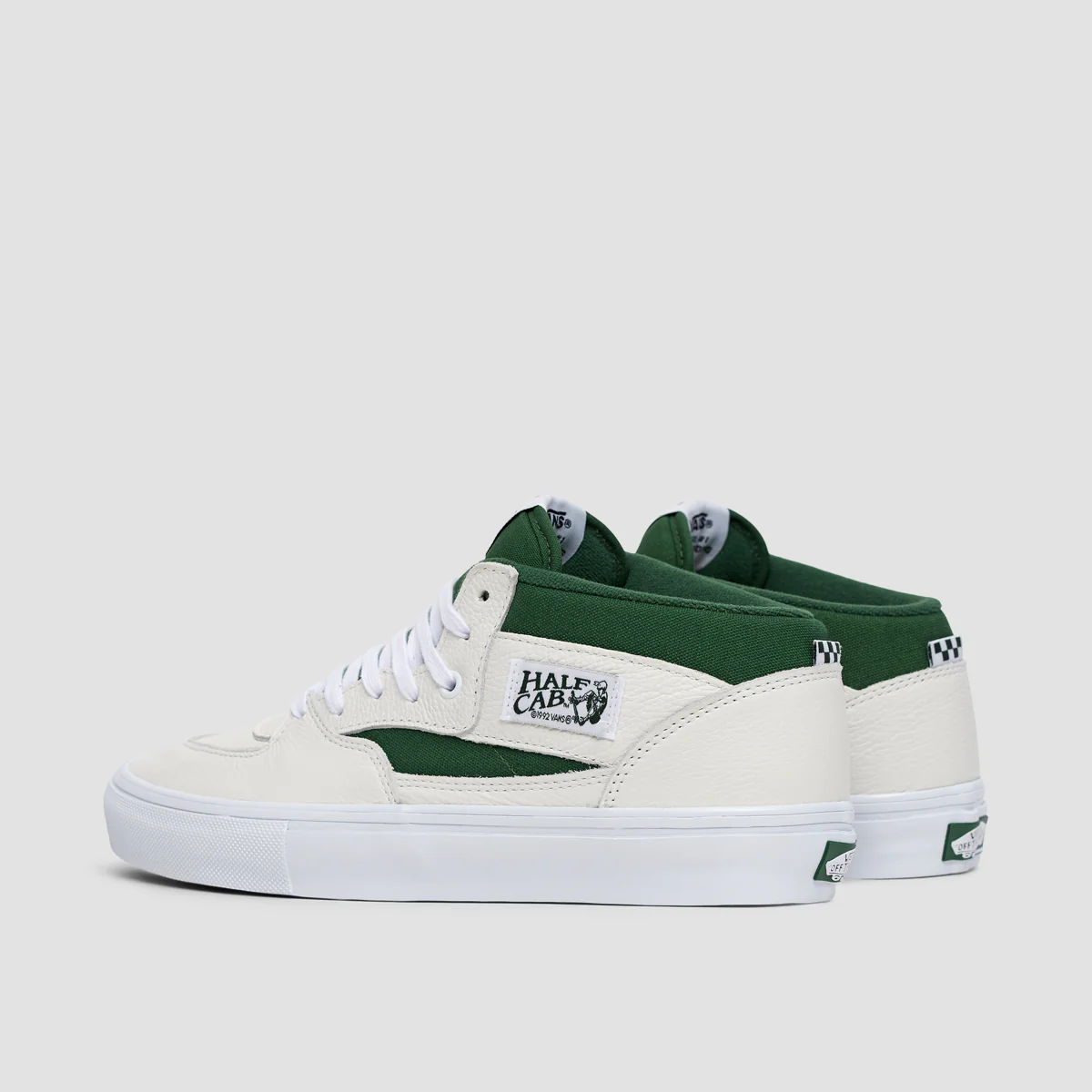 Vans Skate Half Cab Shoes - White/Green - Image 3