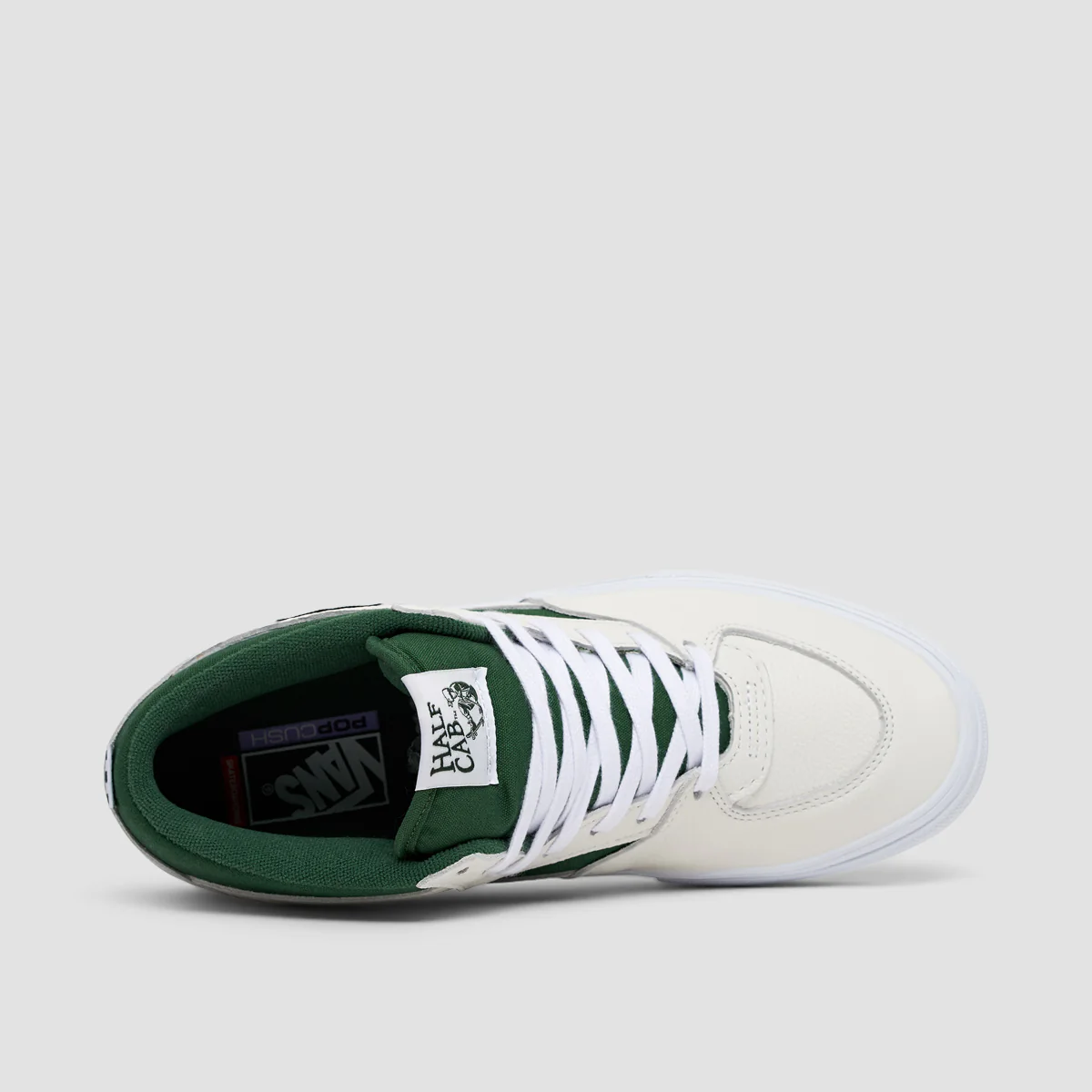Vans Skate Half Cab Shoes - White/Green - Image 4