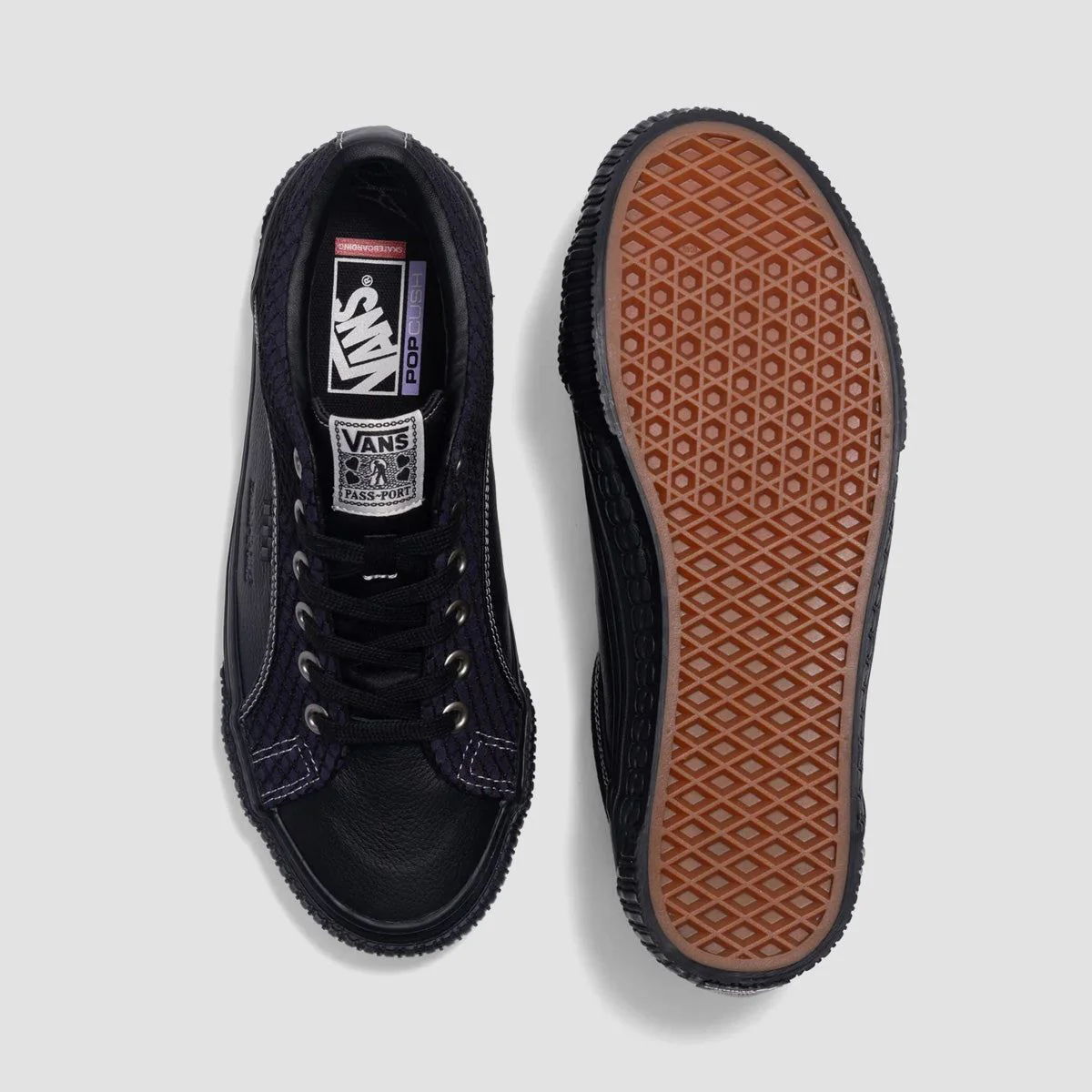 Vans Skate Lampin Shoes - Pass-Port Black/Purple - Image 3