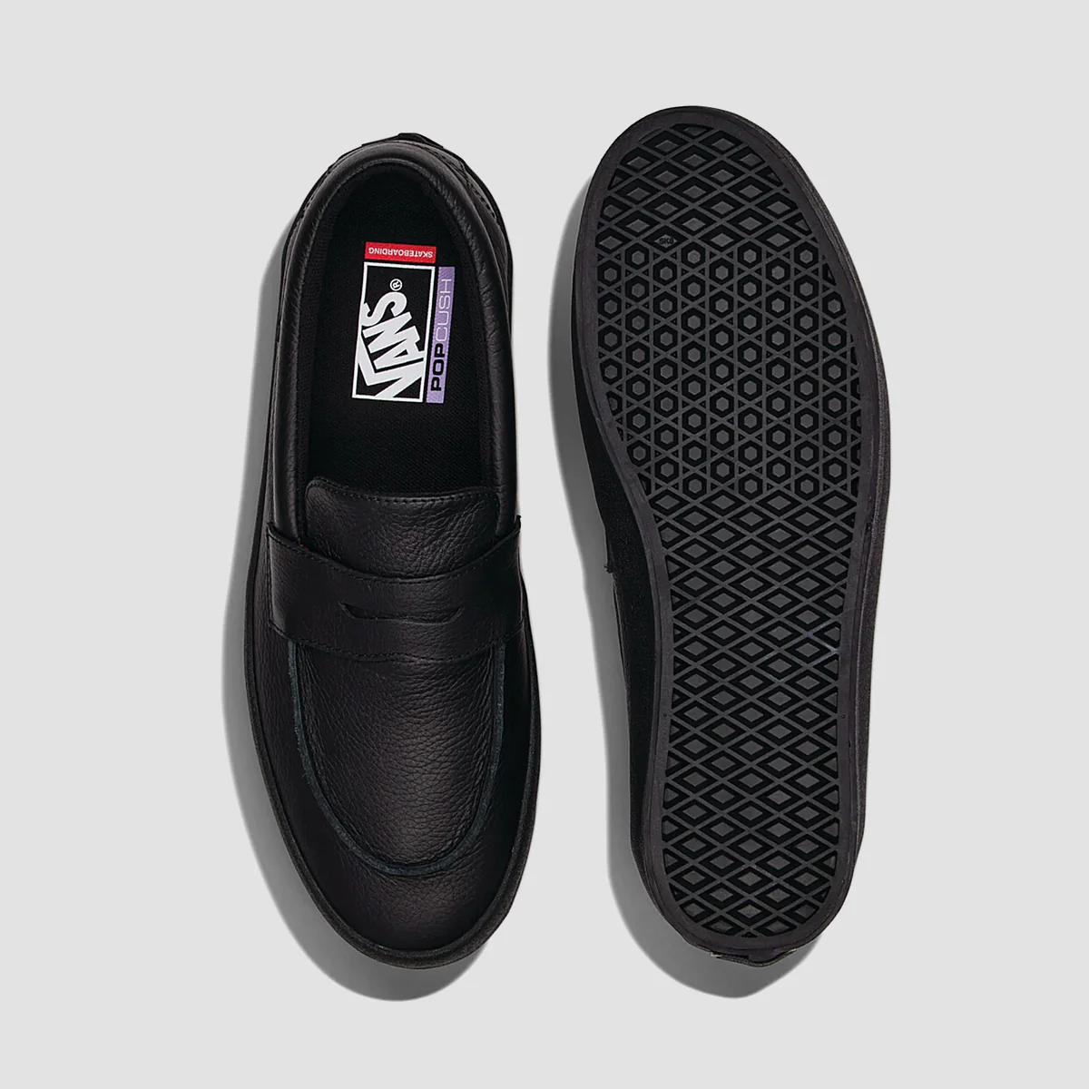 Vans Skate Loafer Slip-On Shoes - Black/Black - Image 3