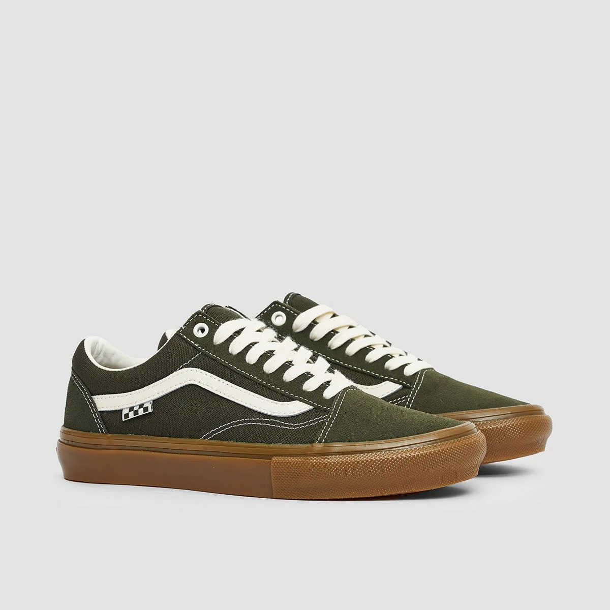 Vans Skate Old Skool Shoes - Forest Night/Gum - Image 2