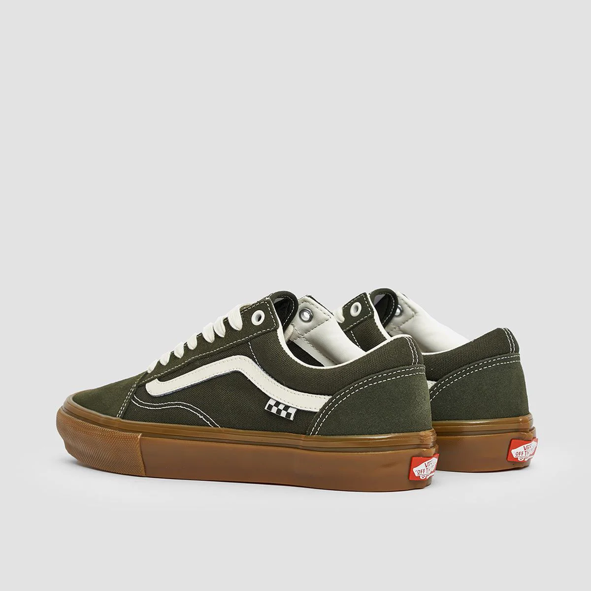 Vans Skate Old Skool Shoes - Forest Night/Gum - Image 3