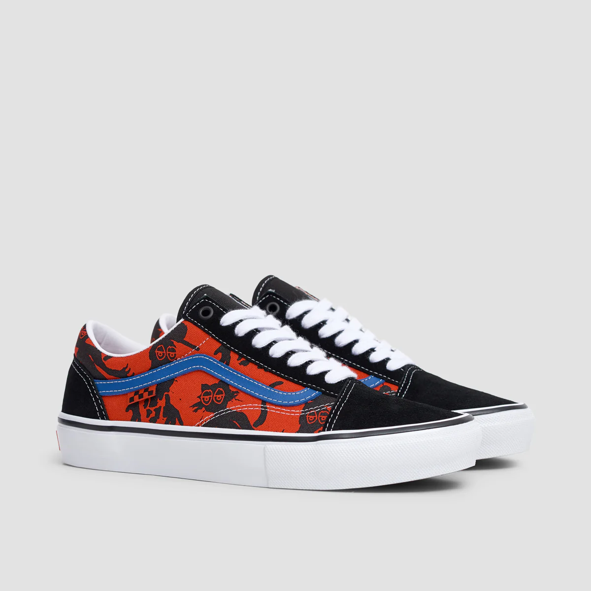 Vans Skate Old Skool Shoes - Krooked By Natas For Ray Red - Image 2