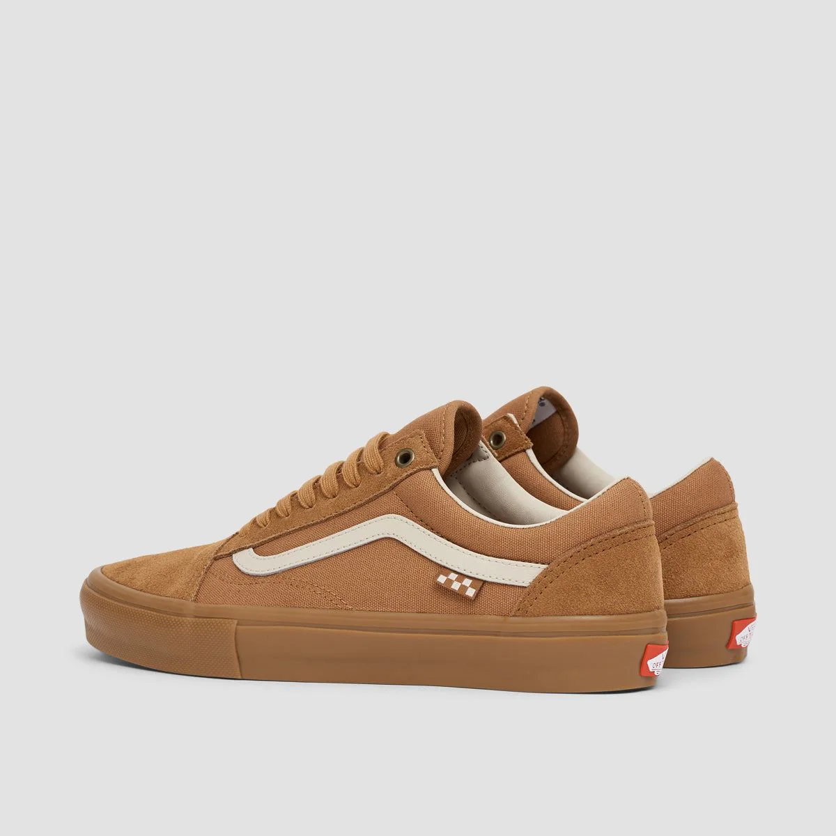 Vans Skate Old Skool Shoes - Light Brown/Gum - Image 3