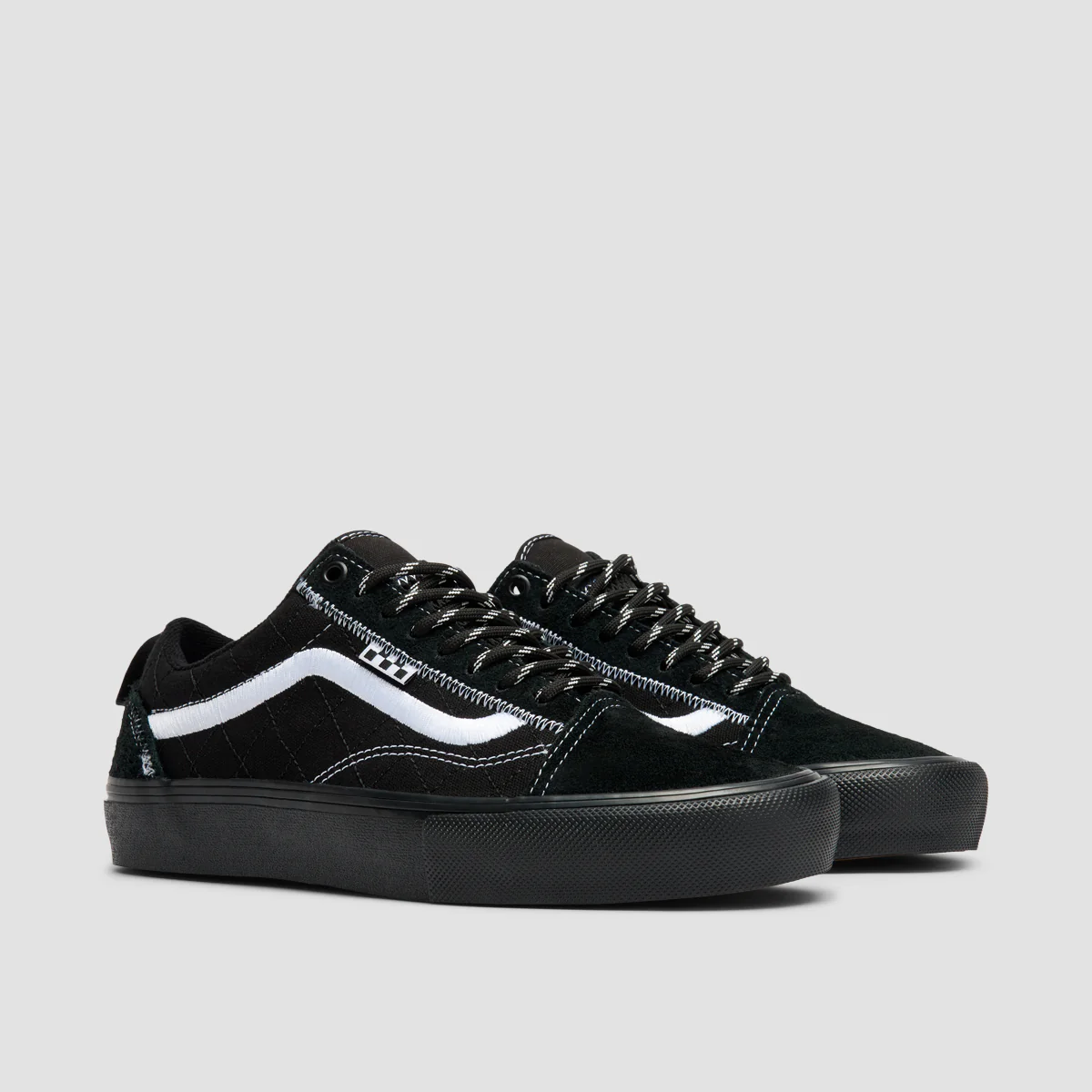 Vans Skate Old Skool Net Doobie Shoes - Black/Black - Image 2