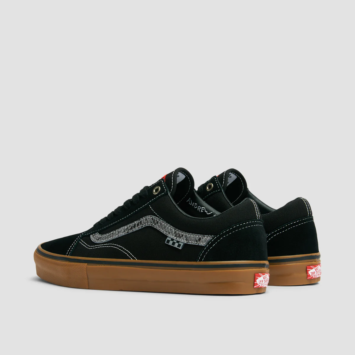 Vans Skate Old Skool Shoes - Hockey Skateboards Black/Snake - Image 3
