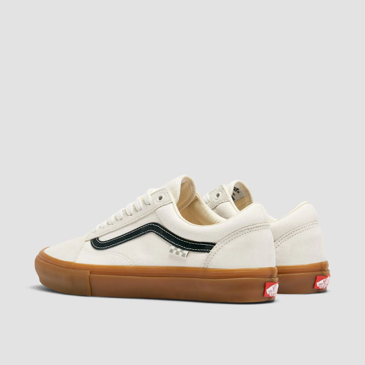 Vans Skate Old Skool Shoes - Marshmallow/Gum - Image 3