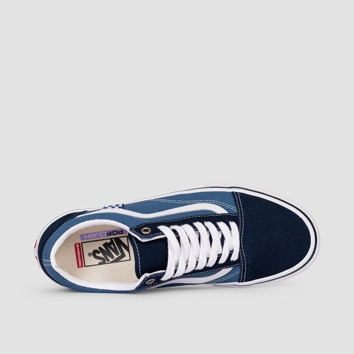 Vans Skate Old Skool Shoes - Navy/White - Image 4