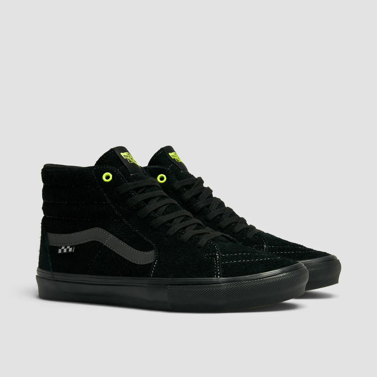 Vans Skate SK8-Hi High Top Shoes Black/Sunny Lime - Image 2