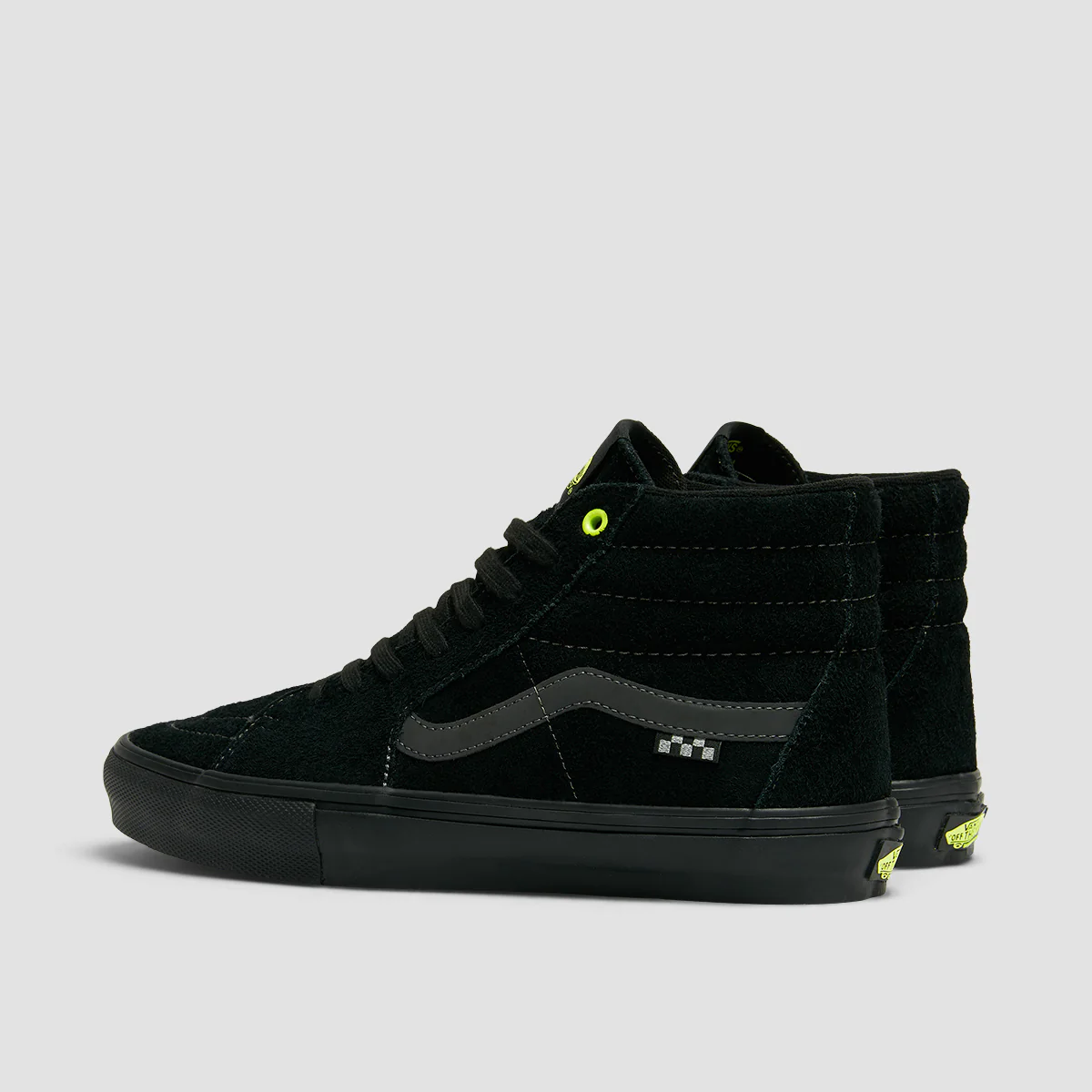 Vans Skate SK8-Hi High Top Shoes Black/Sunny Lime - Image 3