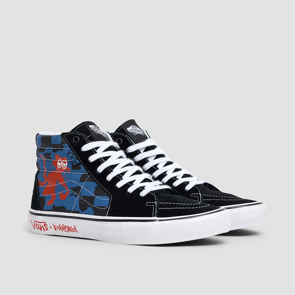 Vans Skate Sk8-Hi Shoes - Krooked By Natas For Ray Blue/Black/Multicolour - Image 2